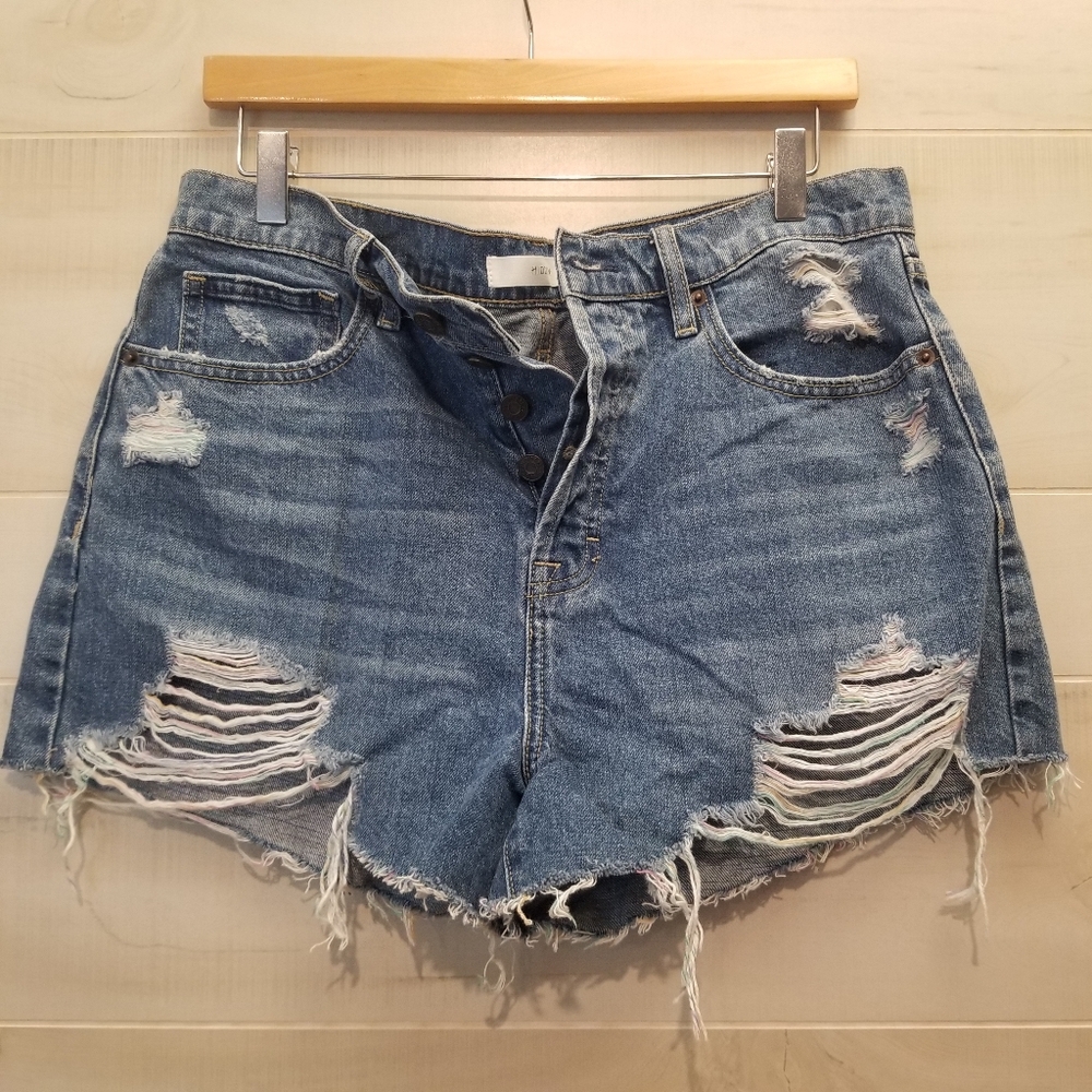 {L} HIDDEN Distressed Denim Jean Shorts
